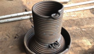 circular coil pipe structure